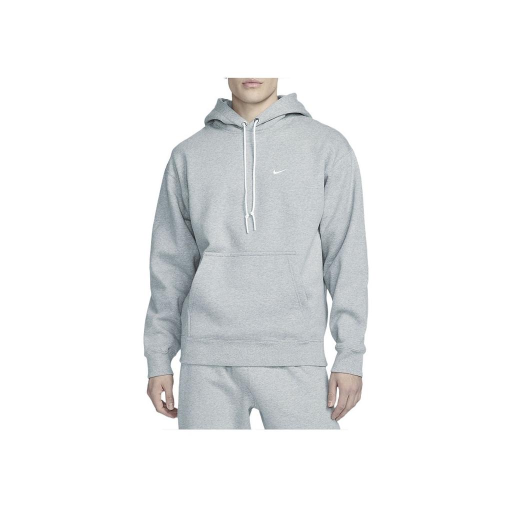 Nike Сплошной цвет с вышитым логотипом, пуловер с капюшоном, мужские топы с длинным рукавом, серый DX1356-063