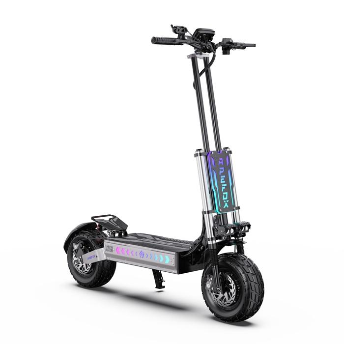 APEFOX-T90 Folding Electric Scooter: 85km/h, 100km Range, 60V 31.2Ah, Dual 2100W Motors, 13-Inch Off-Road Tires