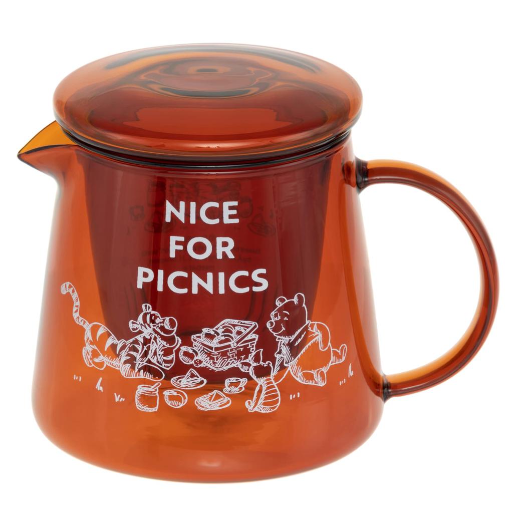 Maebata Стеклянная кастрюля Винни-Пух из термостойкого стекла, пригодна для посудомоечной машины и микроволновой печи, 600 мл, Disney 52824 D-WP33