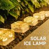 1Pcs Solar Led Ice Cube Brick Light Outdoor 4 LED Waterproof Stair Step Lamp Yard Patio Lawn Garden Decoration Light