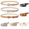 Womens Slim Faux Leather Belt Fashion Alloy Buckle For Office Or Casual Looks