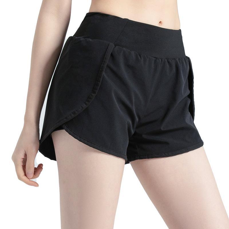Juyitang Women's Anti-Exposure Running & Yoga Shorts with Side Pockets