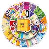 50pcs/1 lot Digital Block Sticker Cartoon Animation Educational Fun Children's Graffiti Stationery Desktop Stickers