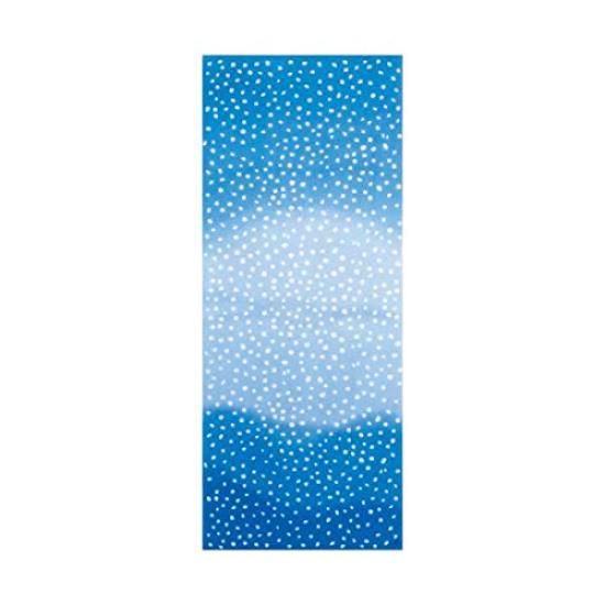 Blue Arare Tenugui Hand Made In Organic Prairie Dog Tapestry (Japanese Towel) - Japan, 100% Cotton, Chū-dyed,