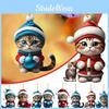 Cartoon Gift Cute With Cat Pattern Acrylic Pendant For Decoration Christmas