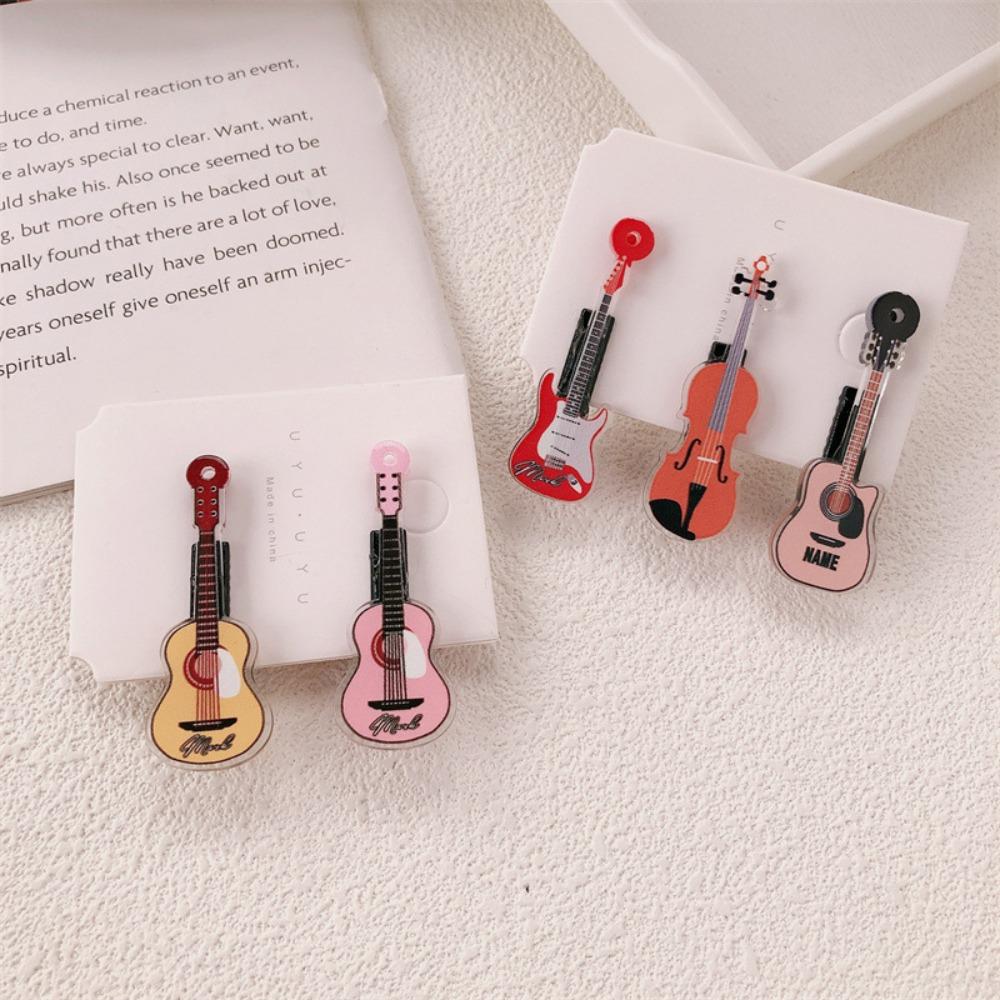Sweet Guitar Hair Clip Korean Style Musical Instrument Hair Clip Cute Violin Hairclip Daily