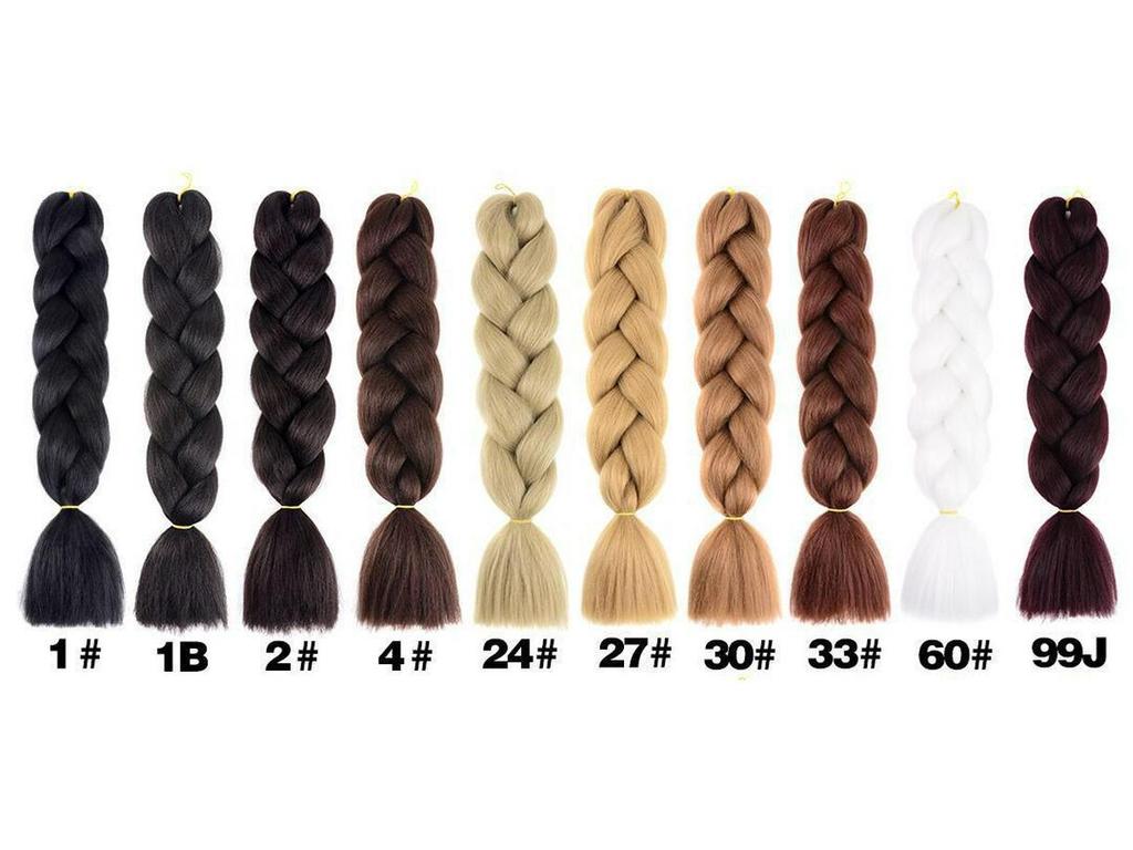 Африканский монохромный градиентный парик с косичками - химическое волокно для наращивания волос