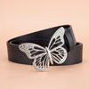 Women's Belt Fashion Butterfly Buckle Belt High Quality PU Belt Paired Jeans Skirt Belt Cheap Belt, Gift for Girlfriend and Mon