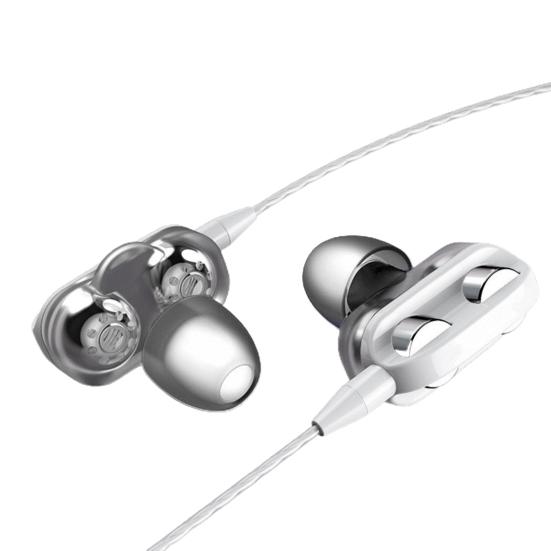 A4 Универсальный проводной динамический сабвуфер с управлением, двойные наушники-вкладыши, гарнитура