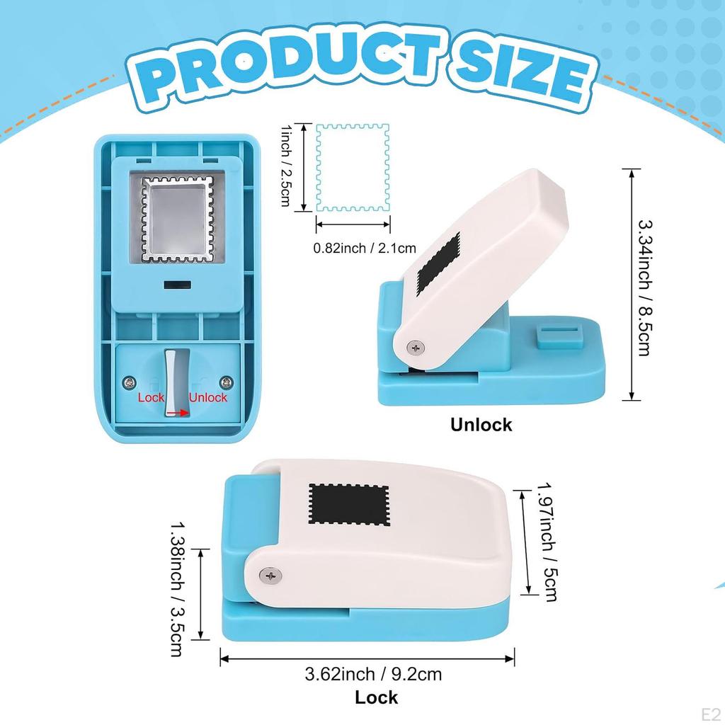 Дырокол-штамп Почтовая марка Инструмент для тиснения 1x0,8 дюйма для детей Бумага Скрапбукинг Принадлежности