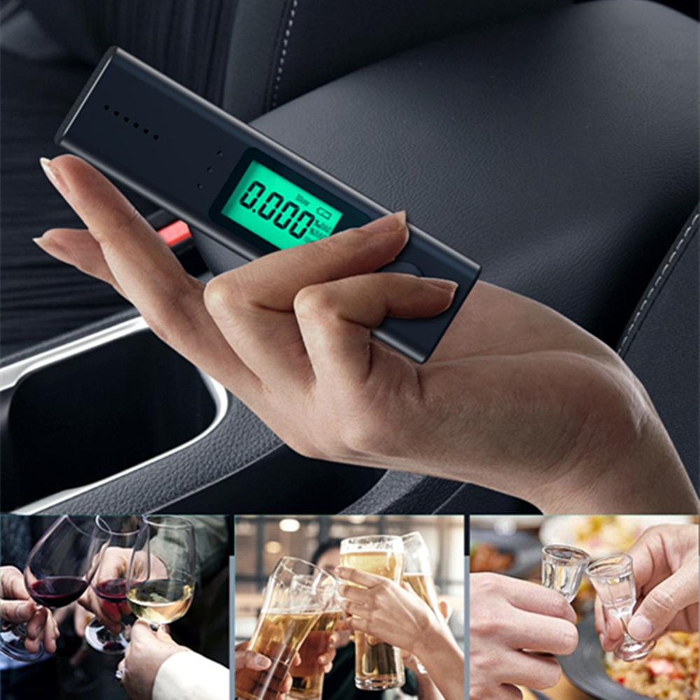 Цифровой ЖК-экран Тестер алкоголя в выдыхаемом воздухе Алкотестер Анализатор Детектор DC 5V 1A