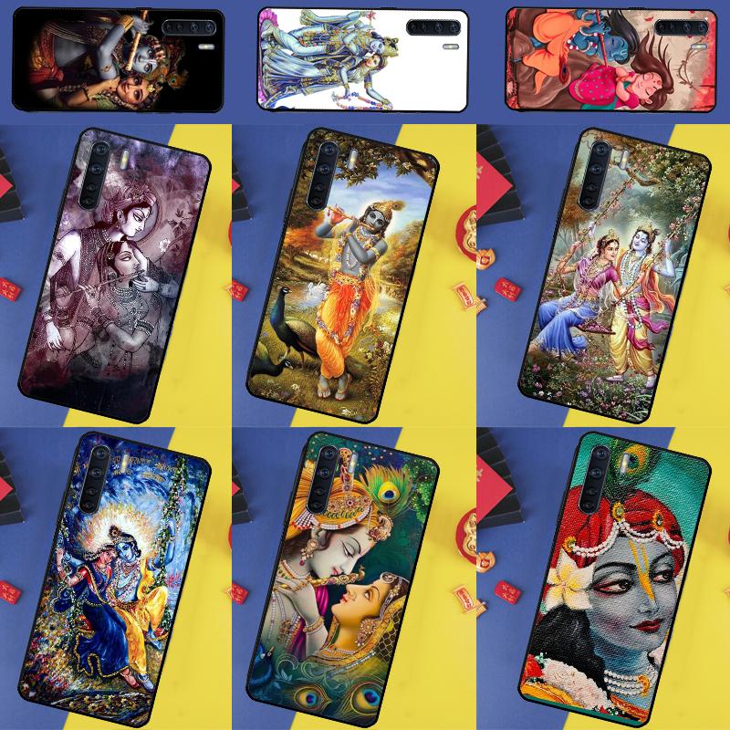 Чехол для телефона Oppo A18 A38 A58 A78 A98 A40 A60 A80 A74 A94 A54 A16 A76 A96 A15 A57S A17 A77 с изображением Господа Кришны и Радхи
