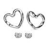 Серьги-гвоздики в форме полого сердца, изысканные, модные, универсальные, для повседневных свиданий, работы