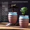 Succulent Ceramic Stump Pot: Retro Terracotta, Breathable & Water-Absorbing, Creative Small Flower Planter