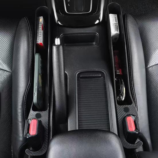 2 шт. Органайзер для щели между сиденьями автомобиля с отверстием для зарядки, большой вместимости