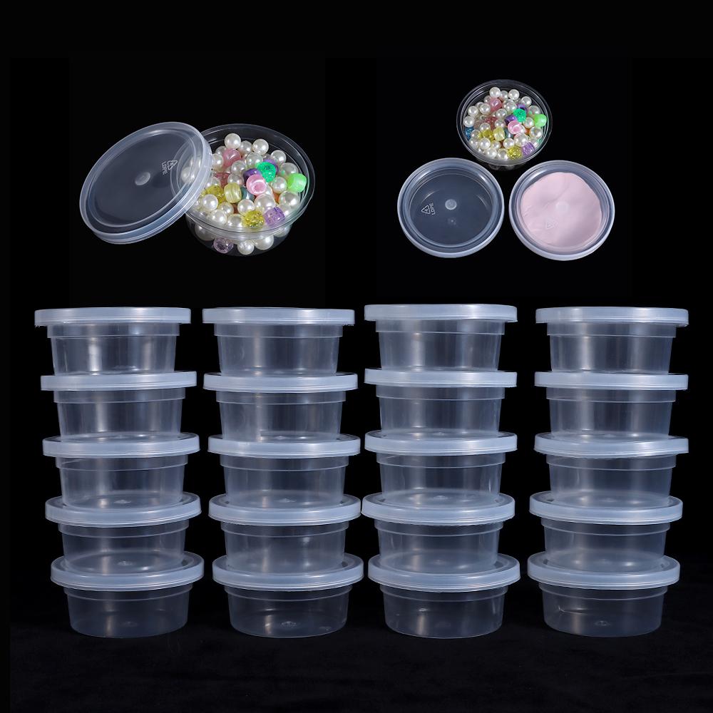 3/20PCS Home Plastic Bin Sundries Box Foam Container Ball Cup Clay Storage With Lids
