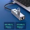 Высокоскоростные USB C в RJ45 Сетевые Конвертеры с портом USB A и 3 слотами USB 3.0 для Офиса, Дома, Игр