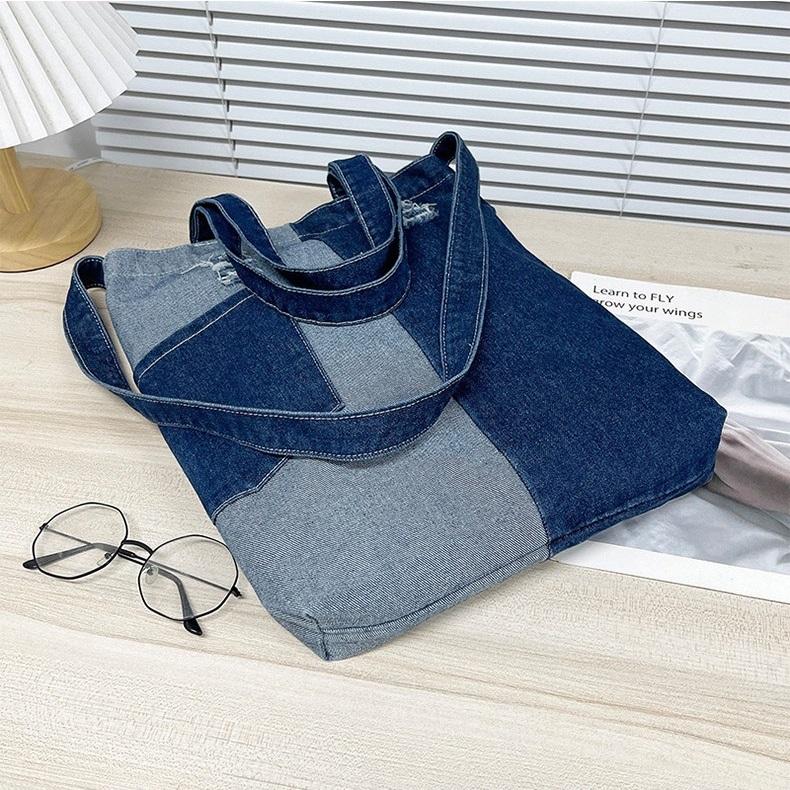 Denim Bag Student Class Handbag Lazy Style Shoulder Crossbody Bag