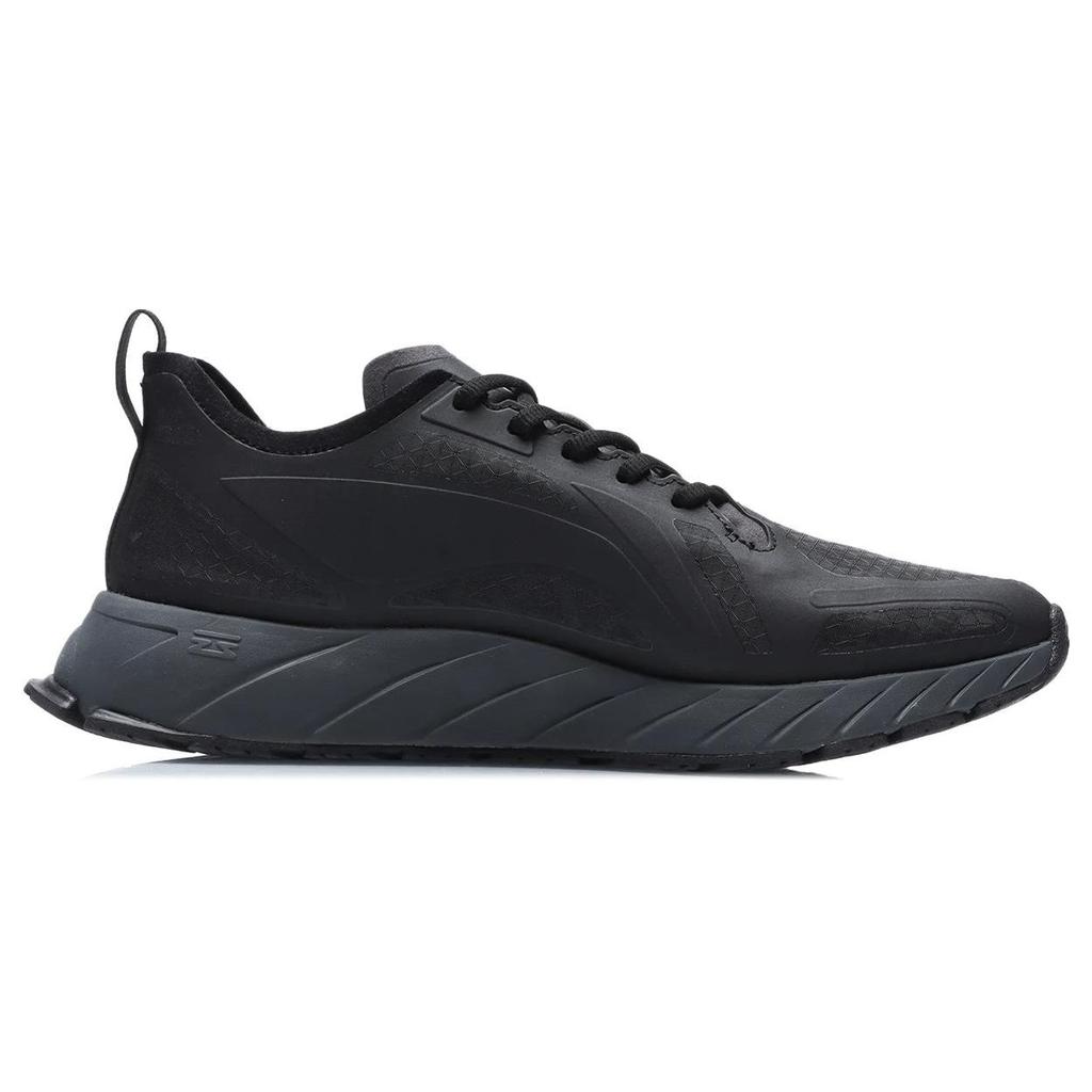 Li-Ning Кроссовки для бега с низким верхом, амортизирующие, отскок, нескользящие, износостойкие, мужские, черные ARST007-1