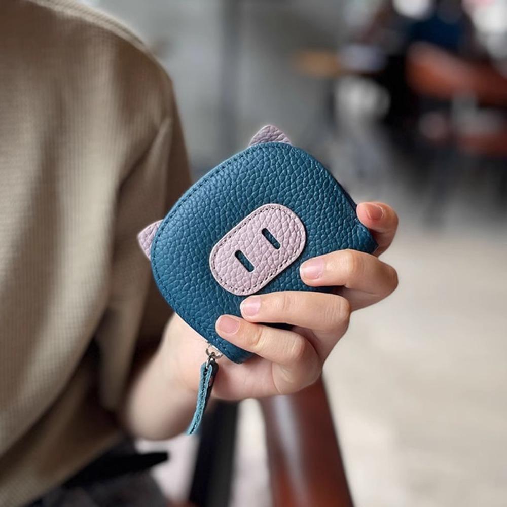 Милый кошелек-поросенок из ПУ кожи, мини-кошелек для монет, простой кошелек для монет