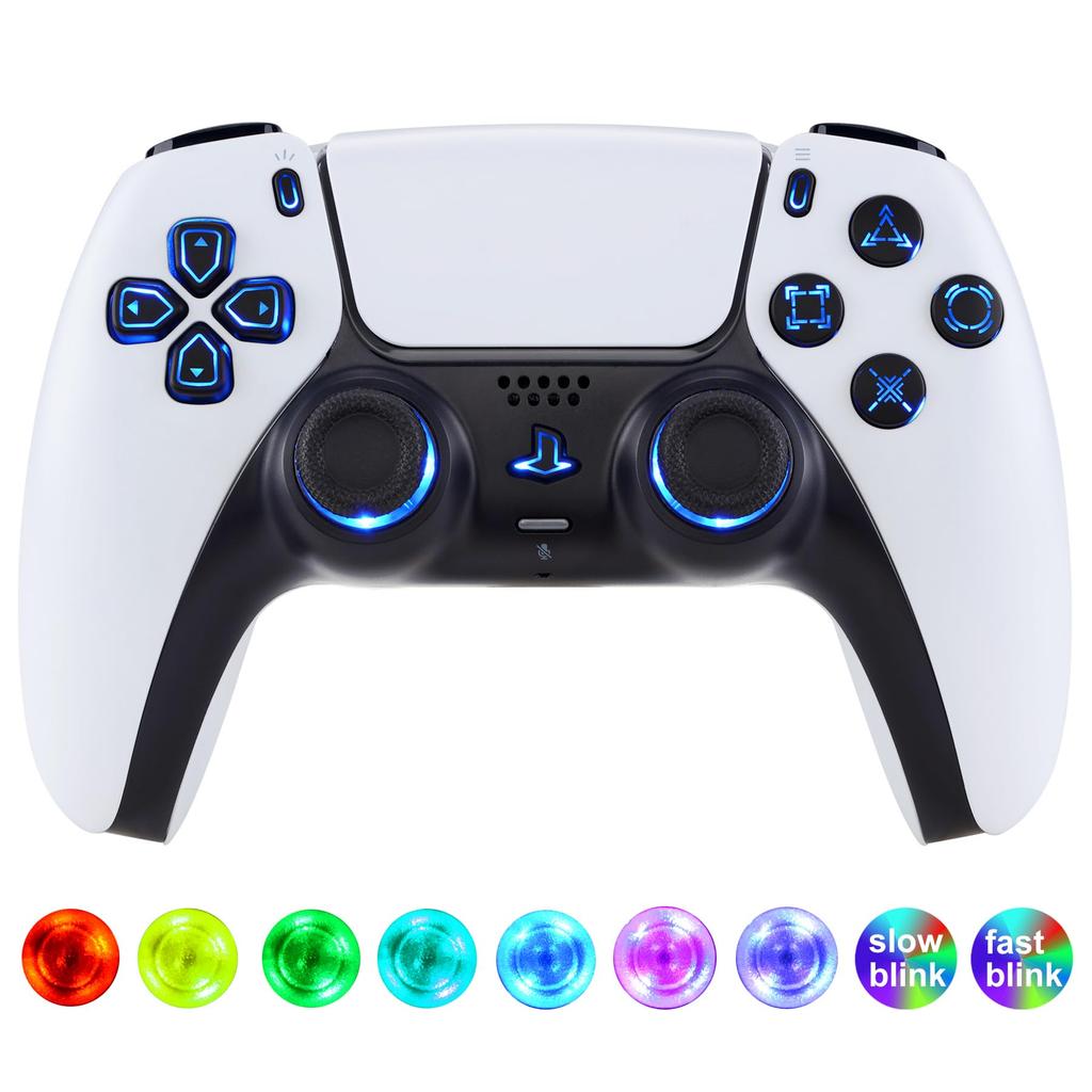 This is not a but an eXtremeRate DTF V3 LED Kit for the PS5 controllers and featuring multicolored illumination for the share and home face