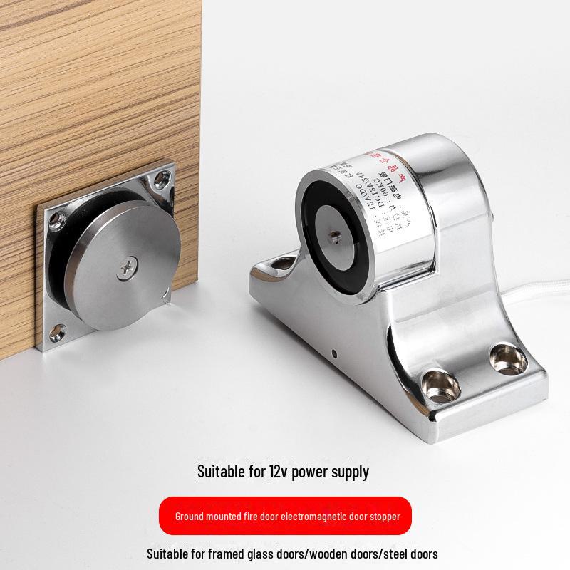 Наземная электромагнитная система блокировки стеклянных дверей: Разблокировка противопожарной двери без удара