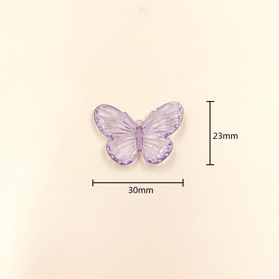 Креативные модные ювелирные изделия, аксессуары, сделай сам, материал для ожерелья, бусины-бабочки, изготовление браслетов, лазерные цветные бусины 30 * 23 мм, 10 шт.
