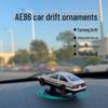 Alloy AE86 Drift Car Mini Rotating Model Ornament Toy