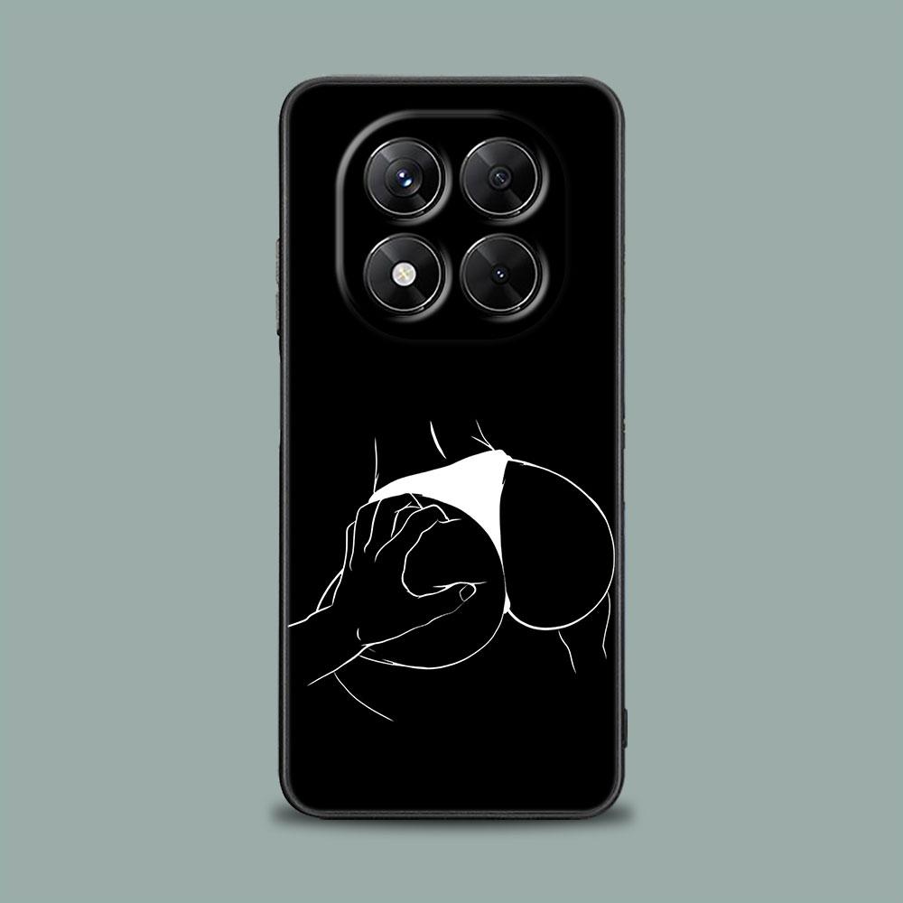 Phone Case for Xiaomi Redmi 15C 14C 12C 13C 4G Redmi Note 15 14 13 12 11 10 Pro Plus 12S Cover Sexy Line Art Lover Couple Kiss