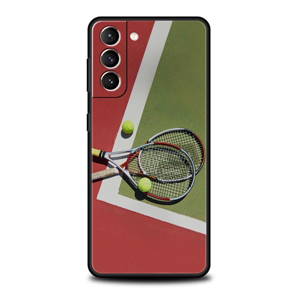 Tennis Sport Phone Case for Samsung Galaxy S24 S23 S22 S20 S21 FE Ultra S10 S10E S9 S8 Plus 5G Soft TPU Cover Shell Capas Bags