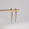 Серьги-цепочки Yori с кисточками, длинные, покрытие PVD 18K золотом, текстурированный металл, водостойкие, ежедневные аксессуары