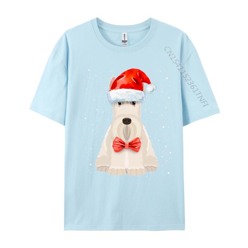 Scottish Terrier Christmas Idea For Women Xmas Scottie Dog T Shirt Cotton Clothes Humor Winter T-Shirt