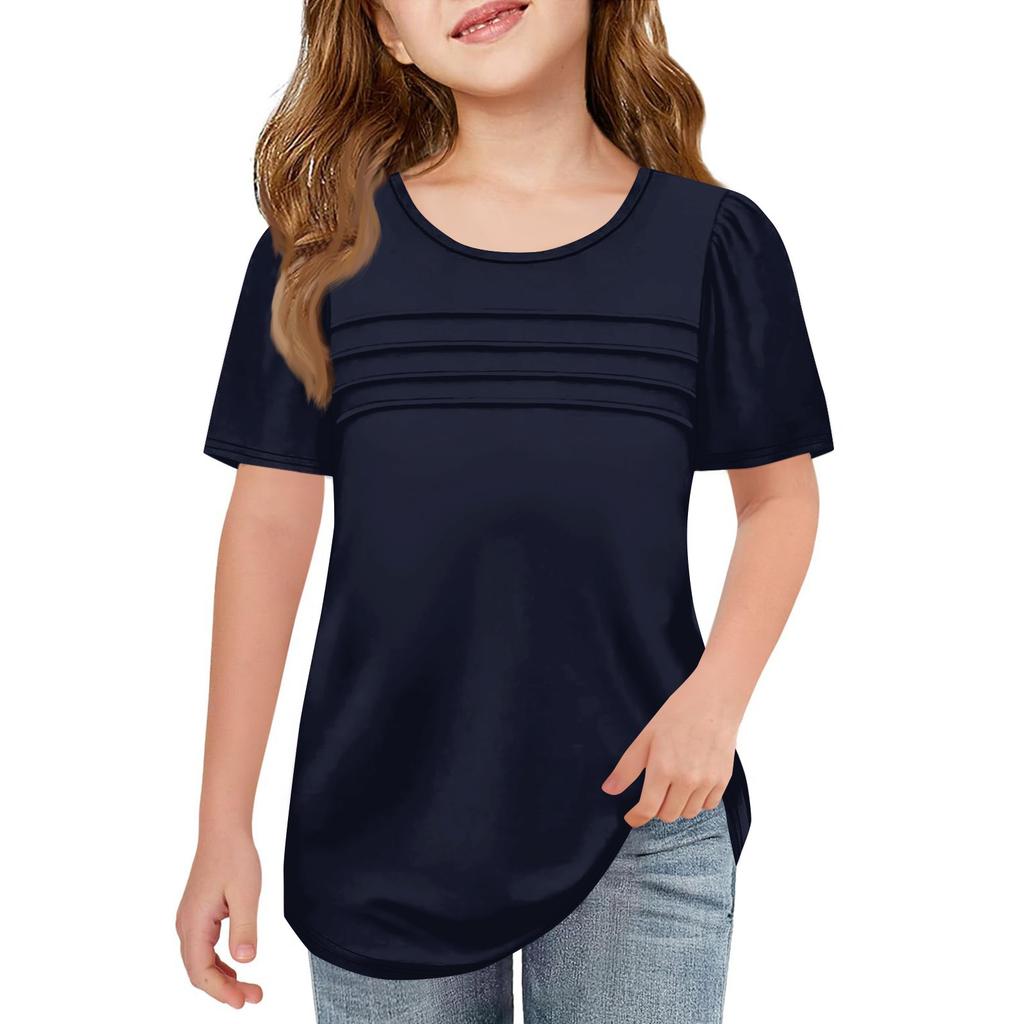 Детские футболки с короткими рукавами и круглым воротником, футболка для отдыха на лето