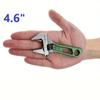 Adjustable Wrench Large Opening Short Handle Mini Monkey Spanner Laser Scale Rubber Wrapped Key Plumbing Pipeline Bathroom Tools