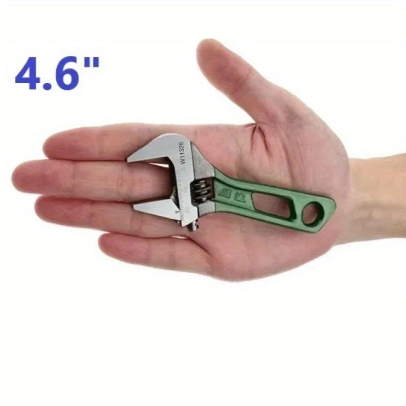 Adjustable Wrench Large Opening Short Handle Mini Monkey Spanner Laser Scale Rubber Wrapped Key Plumbing Pipeline Bathroom Tools