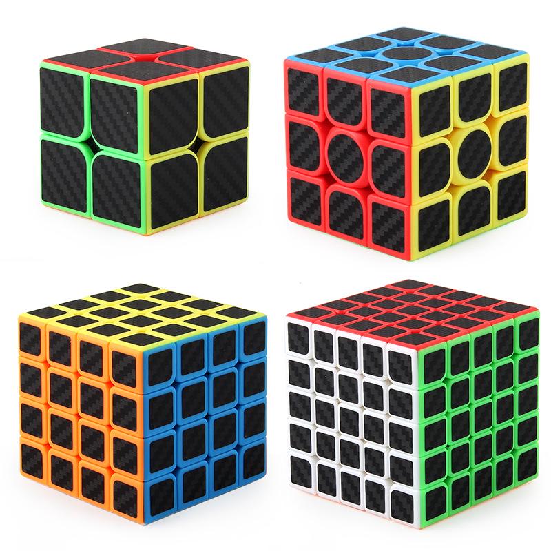 Набор кубиков Рубика из углеродного волокна Magic Dragon - 2x2, 3x3, 4x4, 5x5 матовые кубики-головоломки