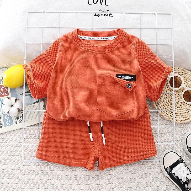 Children's Summer Casual Korean Version of Loose Baby Cotton Comfortable T-shirt Suit