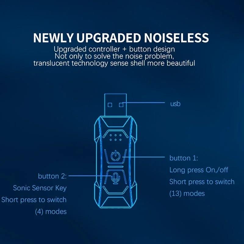 1/2/3/4/5/6 в 1 Освещение салона автомобиля RGB Голосовое управление Холодные световые полосы Неоновый декоративный свет