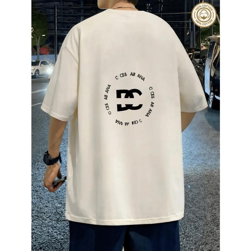Men'S Plus Size Short Sleeve T-Shirt Summer Collection Featuring a Easy Graphic Logo Design