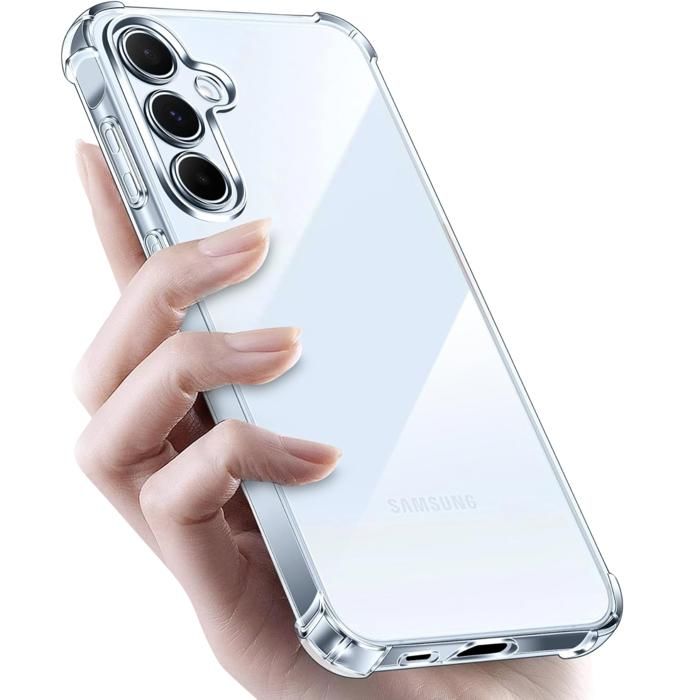 Чехол - Phonillico® - Samsung Galaxy A55 5G - Ударопрочный - Гибкий ТПУ - Прозрачный