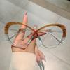 New Ultra Light Cat Eye Reading Glasses Women's Trendy Color Blocked Presbyopia Glasses Anti-Blue Light Clear Lens Eyeglasses