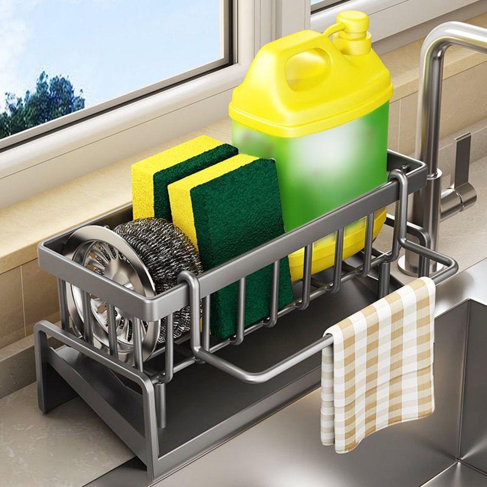 Rag Organizer Self-draining Sink Shelf ABS Soap Basket Bathroom Shampoo Shelves
