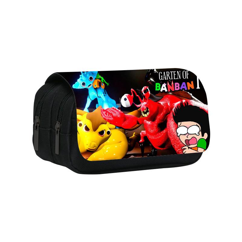 Garten Of Banban3 Double Layer Pencil Case With Nylon Material For Students And Kids