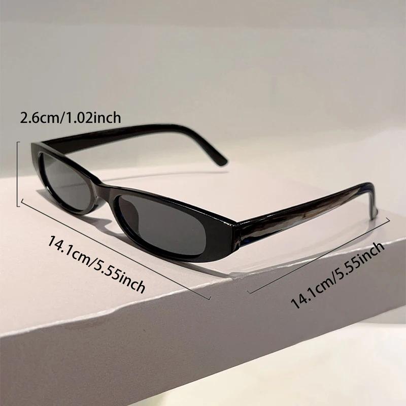 Узкие овальные солнцезащитные очки женские Новая мода Уличный декор Оттенки Трендовый дизайн Роскошный бренд Отпуск Повседневные солнцезащитные очки