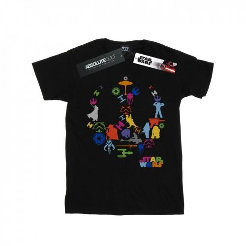 Star Wars Womens/Ladies Silhouette Collage Cotton Boyfriend T-Shirt