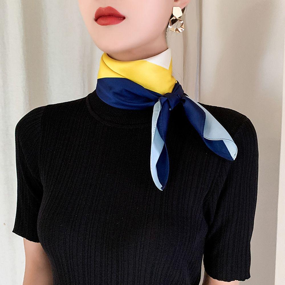 Accessories Silk Scarf Headband French Printed Scarf Korean Style Scarves Silk Scarf Female Shawl