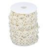 Bead Chain String Half Side Flatback DIY Imitation Pearl String with Rhinestone for Crafts