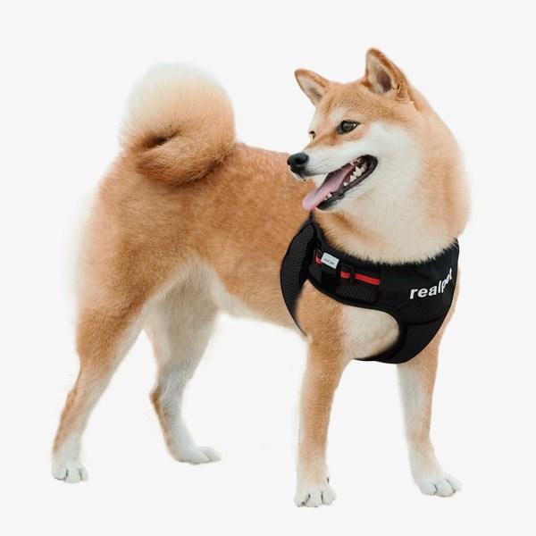 Шлейка для спортивного жилета Real Pet, ЧЕРНАЯ