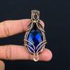 Ограненный танзанит, драгоценный камень, кулон ручной работы из чистой медной проволоки, обернутый ювелирными изделиями на День Благодарения