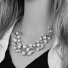 Комплекты украшений для женщин, колье-колье с жемчугом, комплект украшений с серьгами для девочек/женщин